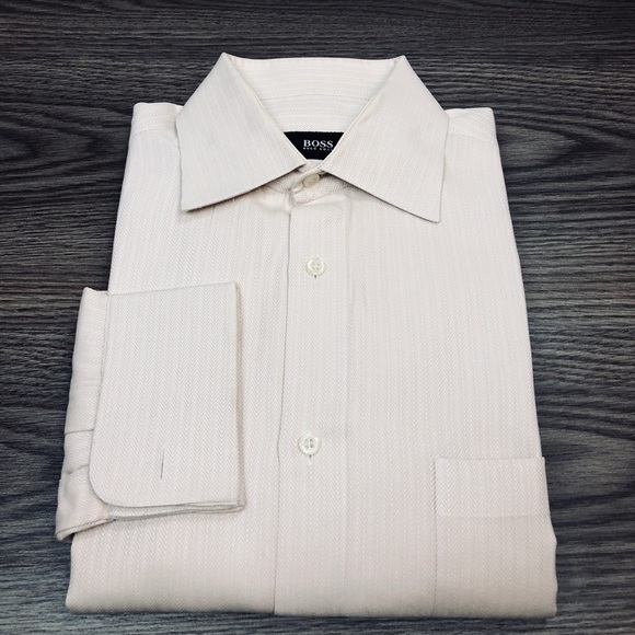 hugo boss french cuff shirt